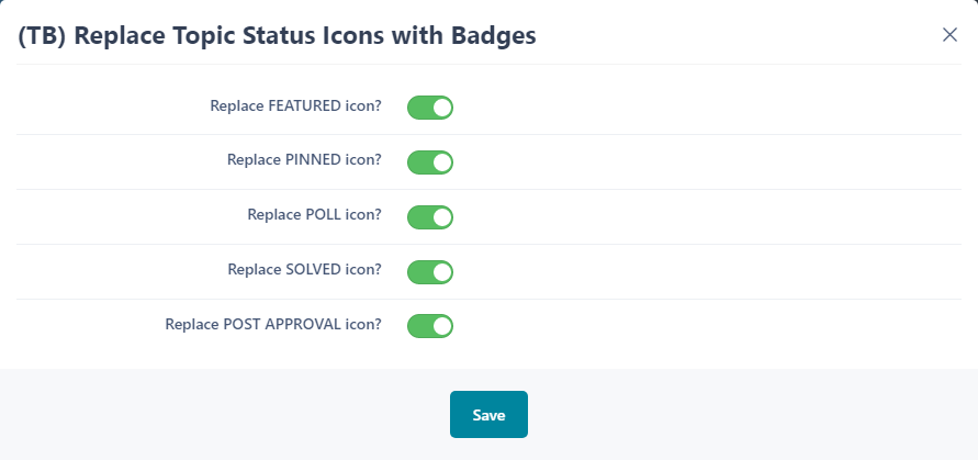 (TB) Replace Topic Status Icons with Badges