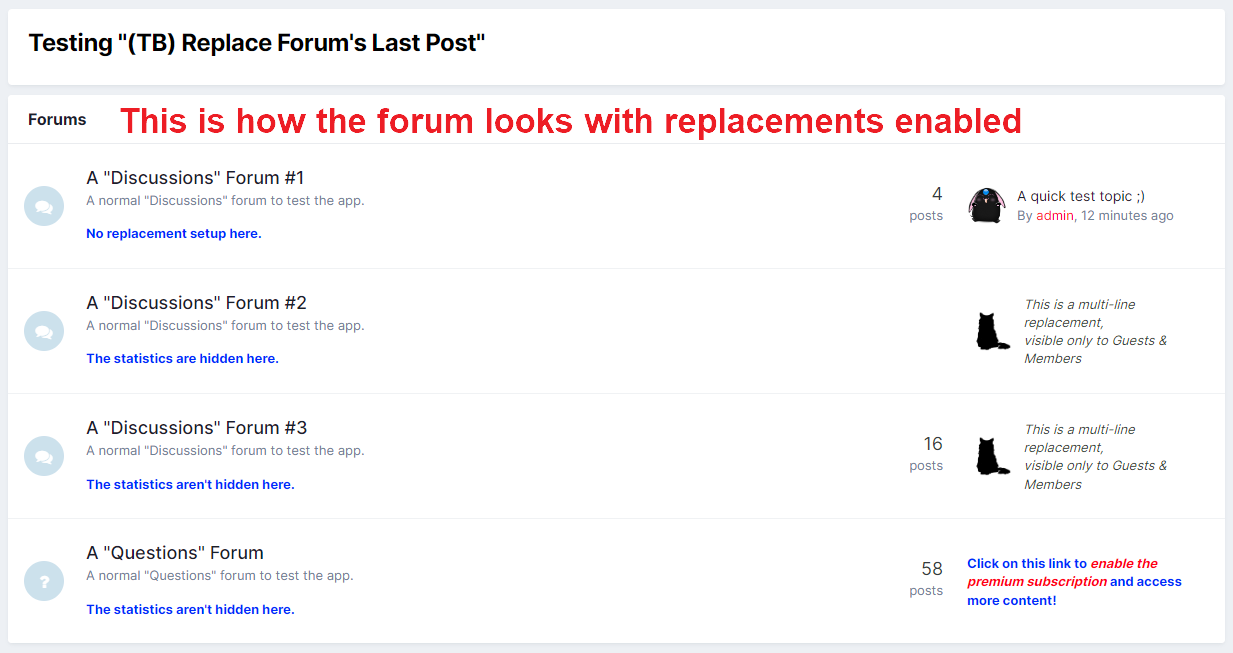 (TB) Replace Forum's Last Post