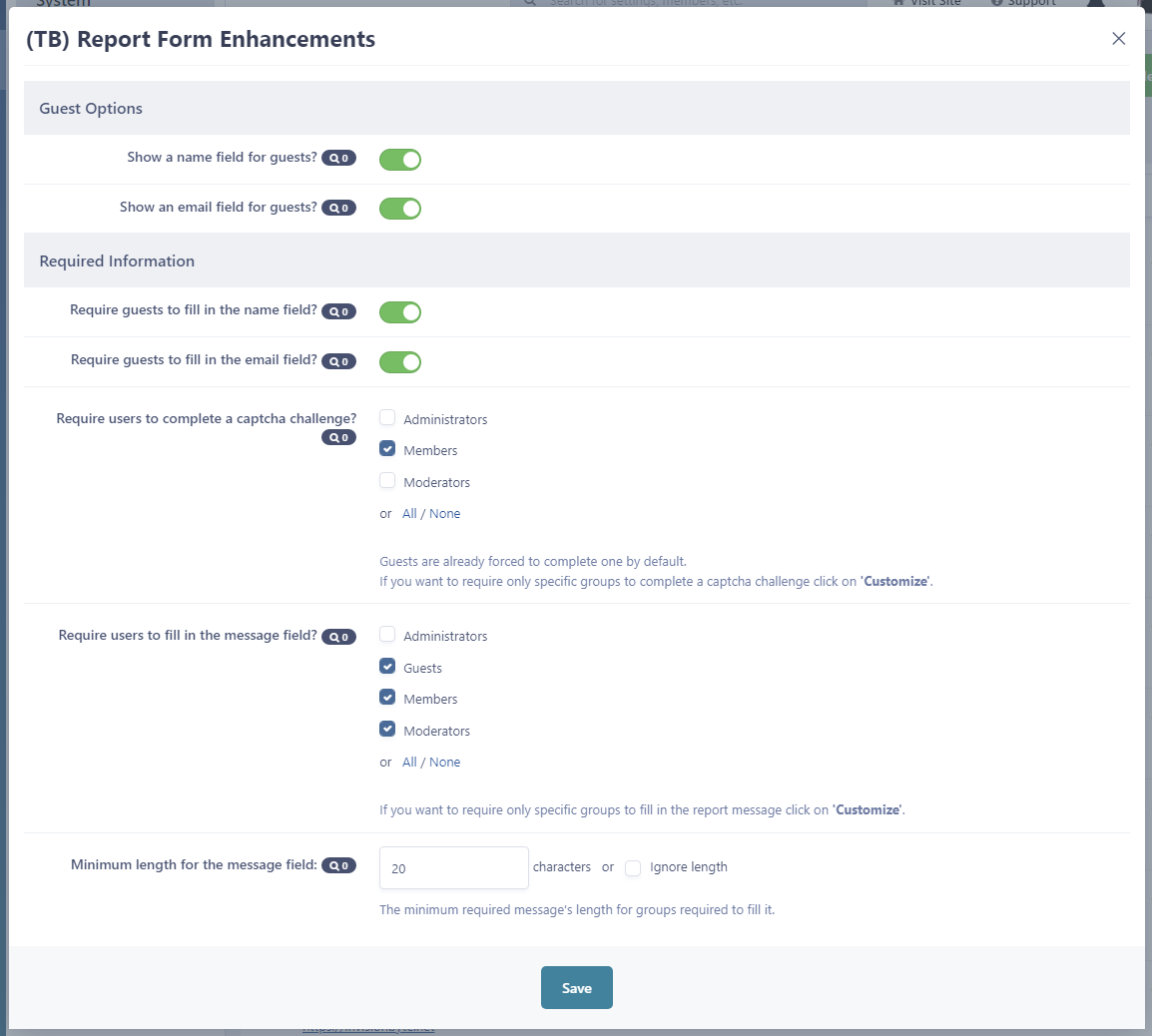 (TB) Report Form Enhancements